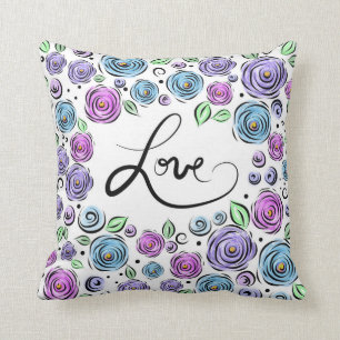 Liebe-Blüte - Lavendel Kissen