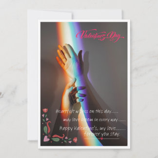 Liebe Blüte Valantine Tageskarte Feiertagskarte