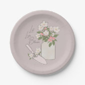 Liebe Blüten Blume Dusche gelassen Pappteller (Vorderseite)