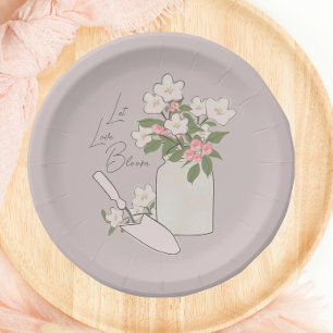 Liebe Blüten Blume Dusche gelassen Pappteller