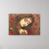 Liebe Blüten: Madhubani Canvas Prints Leinwanddruck (Vorderseite)