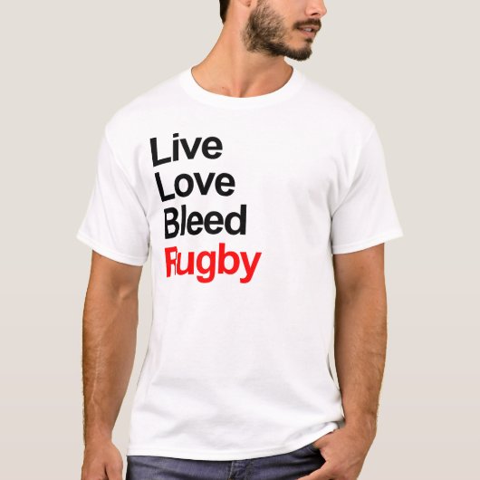 Liebe bluten Rugby T-Shirt (Vorderseite)