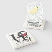 LIEBE Boca Chica Texas Steinuntersetzer (Seitenansicht)