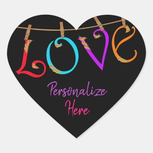 Liebe böhmisch-niedlich-romantische Aufkleber (Vorderseite)