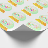 Liebe boho farbenfrohe Schneedecke Packpapier (Ecke)