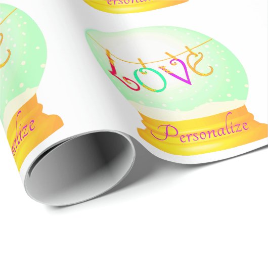 Liebe boho farbenfrohe Schneedecke Packpapier (Rolleneckpunkt)