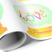 Liebe boho farbenfrohe Schneedecke Packpapier