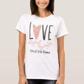 Liebe - Boho Heart Valentinstag T-Shirt (Vorderseite)