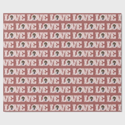 Liebe Boho Rainbow Foto Wrapping Paper Geschenkpapier (Flach)