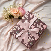 Liebe Boho Rainbow Foto Wrapping Paper Geschenkpapier