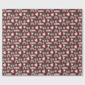 Liebe Boho Rainbow Foto Wrapping Paper Geschenkpapier (Flach)