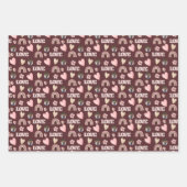 Liebe Boho Rainbow Foto Wrapping Paper Geschenkpapier Set (Vorderseite 3)