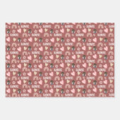 Liebe Boho Rainbow Foto Wrapping Paper Geschenkpapier Set (Vorderseite)