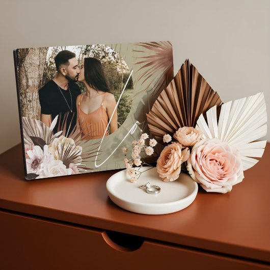 Liebe Boho Wasserfarbe Blumenkohl Foto Fotoplatte