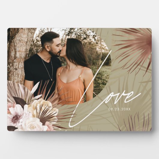 Liebe Boho Wasserfarbe Blumenkohl Foto Fotoplatte (Vorderseite)