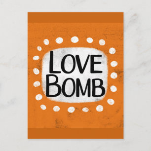 Liebe-Bombe-Postkarte Postkarte