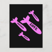 Liebe Bomben Postkarte (Vorderseite)