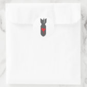 Liebe Bomber Runder Aufkleber (Tasche)