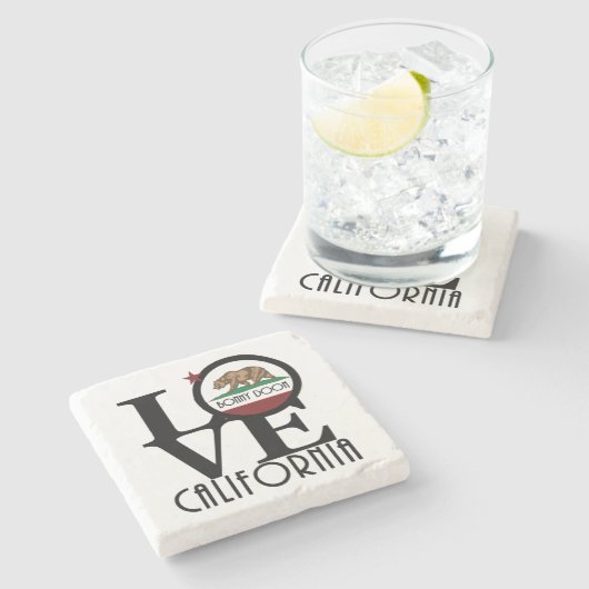 LIEBE Bonny Doon Steinuntersetzer (Seitenansicht)