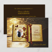 Liebe Book 50. Hochzeitstag Foto Einladungen (Vorne/Hinten)