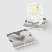 "Liebe Book" Heart Shaped Stone Untersetzer (Seitenansicht)