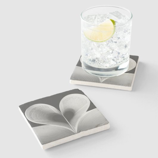 "Liebe Book" Heart Shaped Stone Untersetzer (Seitenansicht)