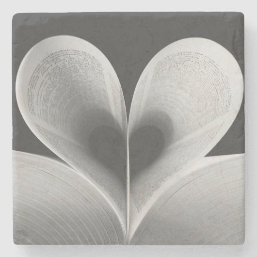 "Liebe Book" Heart Shaped Stone Untersetzer (Vorderseite)
