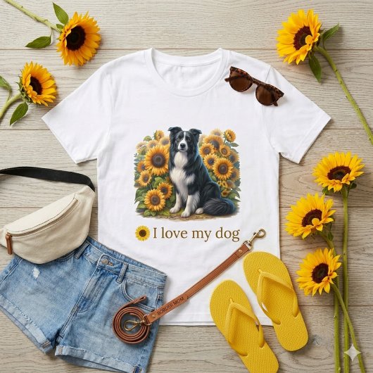 Liebe Border Collie Dog T - Shirt
