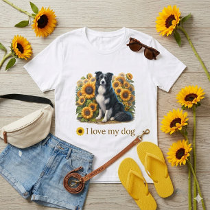 Liebe Border Collie Hund T-Shirt