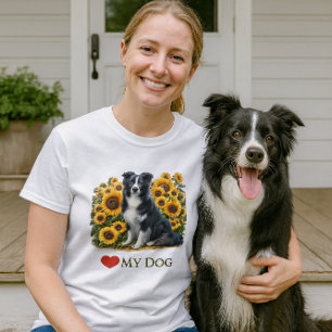 Liebe Border Collie Hund T-Shirt