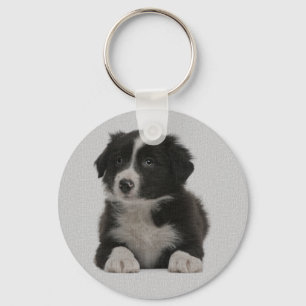 Liebe Border Collie Welpe Blau Hunde Schlüsselanhä Schlüsselanhänger