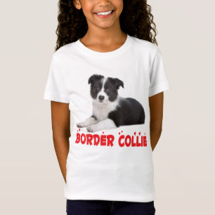 Liebe Border Collie Welpe Dog Red Girls Tee Shirt
