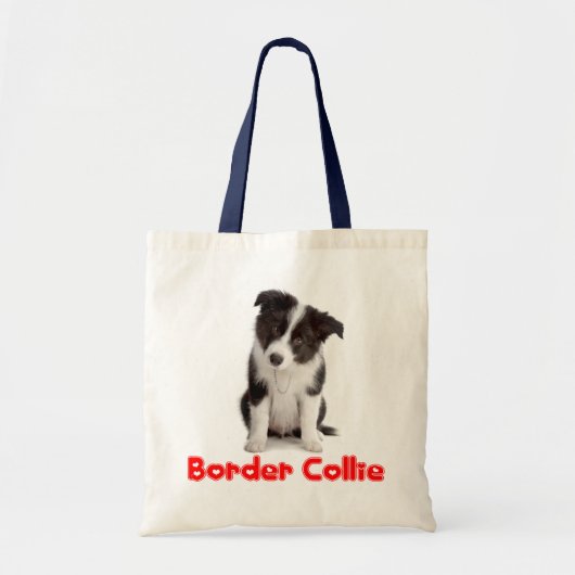 Liebe Border Collie Welpe Dog Totbeutel Tragetasche (Vorne)