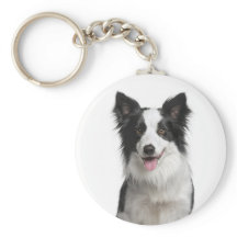 Liebe Border Collie Welpen Hund Schlüsselanhänger