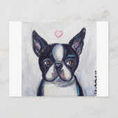 Liebe Boston Terrier Postkarte (Vorderseite)