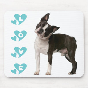 Liebe Boston Terrier Welpen Hund Computermauspad Mousepad