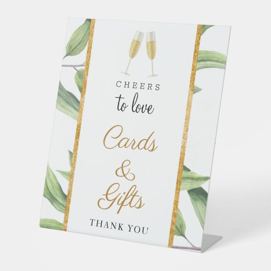 Liebe Botanischer Brautparty-Karten Geschenke Sockelschild (Vorderseite)