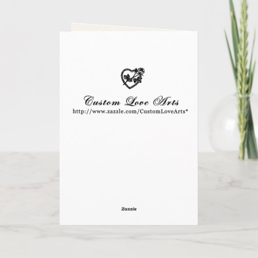 Liebe-Bote Feiertagskarte (Rückseite)