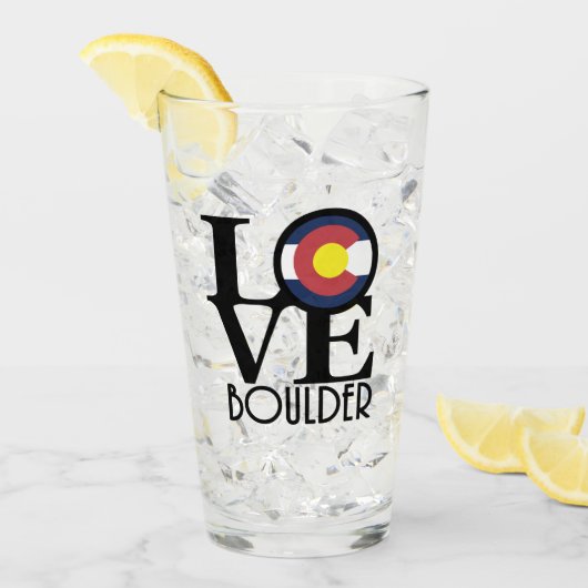 LIEBE Boulder Colorado Glas (Vorderseite Ice)