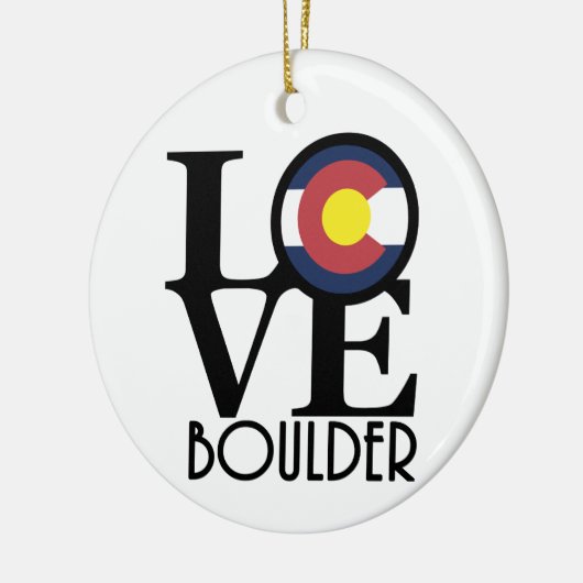 LIEBE Boulder Colorado Keramik Ornament (Links)