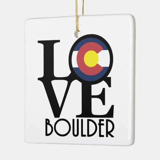 LIEBE Boulder Colorado Keramikornament (Links)