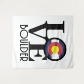 LIEBE Boulder Colorado Wandteppich (Vorderseite (Horizontal))