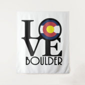 LIEBE Boulder Colorado Wandteppich (Vorderseite)