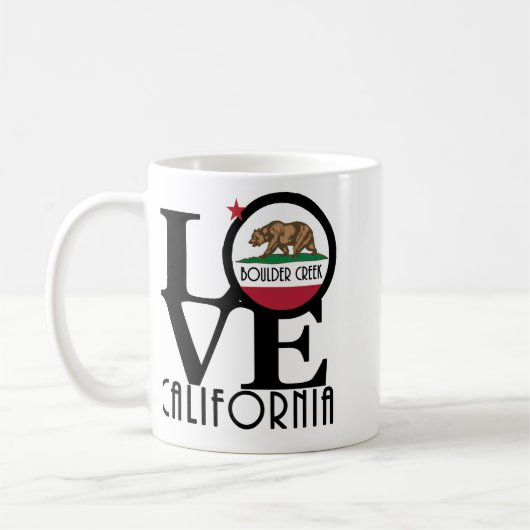 LIEBE Boulder Creek California 11oz Kaffeetasse (Links)