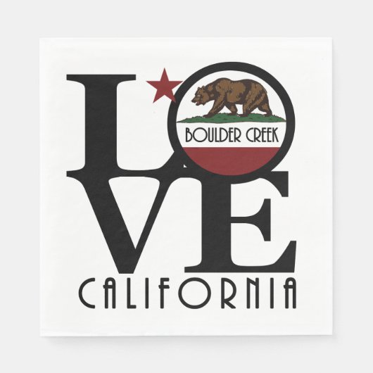 LIEBE Boulder Creek California Serviette (Vorderseite)