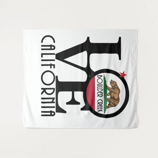 LIEBE Boulder Creek California Wandteppich (Vorderseite (Horizontal))