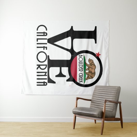 LIEBE Boulder Creek California Wandteppich (Beispiel (Horizontal))