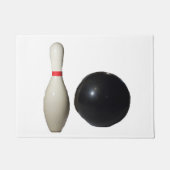 Liebe Bowling Ball und Button Door Mat Fußmatte (Vorderseite)