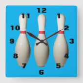 Liebe Bowling Buttone Acrylwand Uhr (Vorderseite)