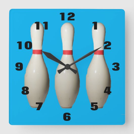 Liebe Bowling Buttone Acrylwand Uhr (Vorderseite)